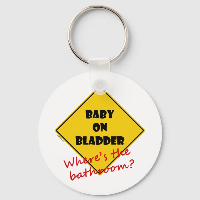 Baby auf Blase Schlüsselanhänger (Vorderseite)