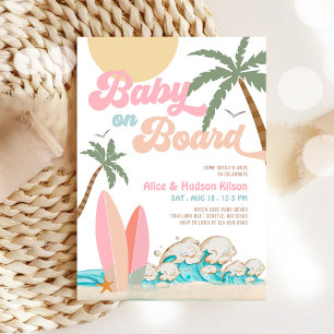 Baby auf Board Baby Shower Sprinkle Surfen Dusche Einladung