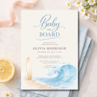 Baby auf dem Surfbrett - Baby Shower