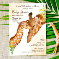 Baby auf dem Weg Babygiraffe und Babydusche