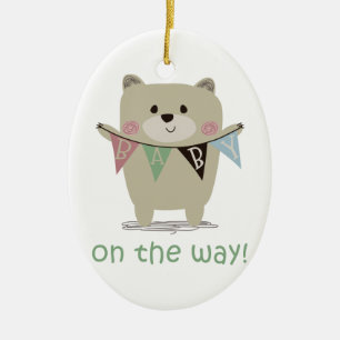 BABY AUF DER WEISE KERAMIKORNAMENT