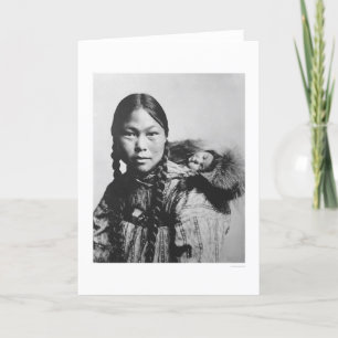 Baby auf Eskimo Mama, 1906 Karte