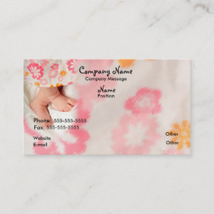 Baby auf Rosa Visitenkarte
