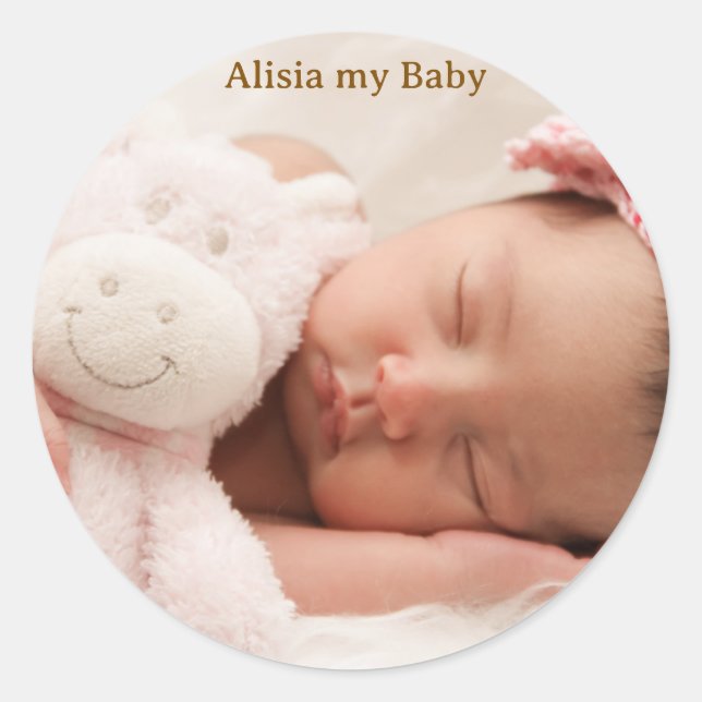 Baby Aufkleber Foto Aufkleber (Vorderseite)