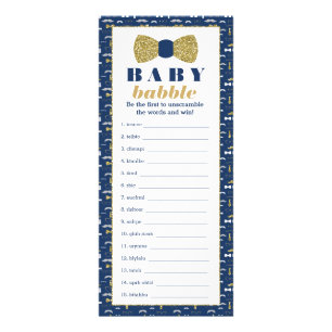 Baby Babbly Word Scramble Game, Bow Krawatte Werbekarte