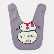 Baby Baby Baby Girl First Christmas Snowman Scarf