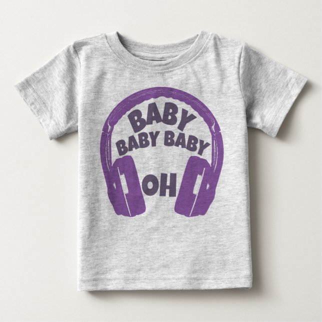 Baby-Baby-Baby-oh Kopfhörer-T - Shirt (Vorderseite)