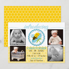 Baby Baby Boy Foto Geburtserklärung Ankündigung