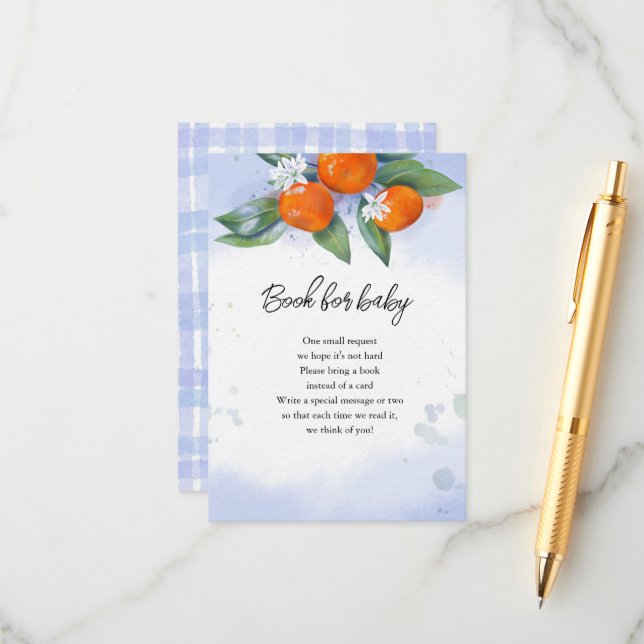 BABY Baby Dusche: BEICHEN mit BABY Card Begleitkarte (Vorderseite/Rückseite Beispiel)