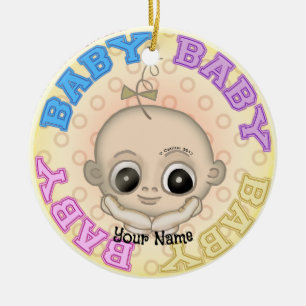 Baby Baby Gesicht Keramik Ornament