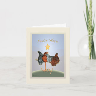Baby backyard chicken Holiday Card Feiertagskarte
