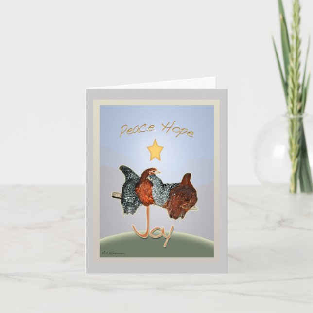 Baby backyard chicken Holiday Card Feiertagskarte (Vorderseite)