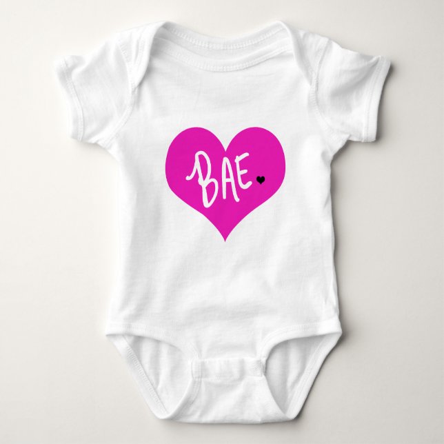 Baby BAE Pink Heart Strampler (Vorderseite)