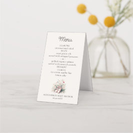 Baby Ballerina Schuhe Wildblumen Girl Duschmenü Treuekarte