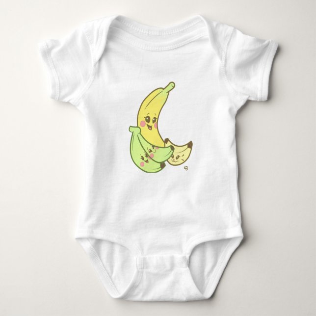 Baby-Bananen-Familienpullover Baby Strampler (Vorderseite)