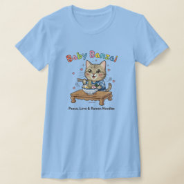 Baby Banzai Kat Frieden, Liebe & Ramen-Nudeln T-Shirt