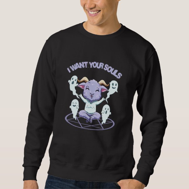Baby Baphomet Goth Sweatshirt (Vorderseite)
