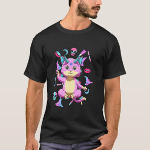 Baby Baphomet Katze Pastel Goth und Nu Goth T-Shirt