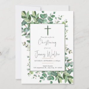 Baby Baptisse Christening Einladung