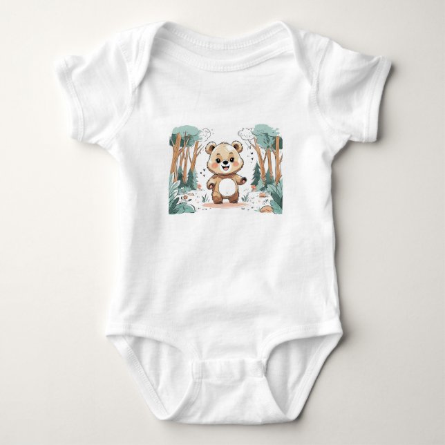 Baby-Bär-Körper  Baby Strampler (Vorderseite)