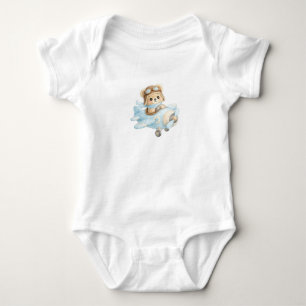 Baby Bär Pilot Flugzeug Süßes Baby Bodysuit Ador Strampler