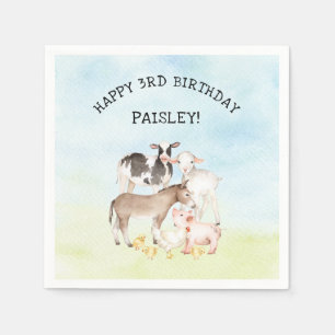 Baby Barnyardtiergeburtstags-Partydekor Serviette