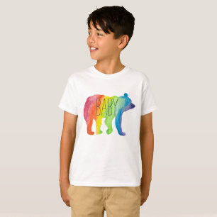 Baby-Bärwatercolor-Familien-Stolz scherzt T-Shirt