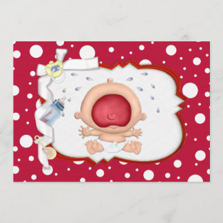 Baby Bawling Funny Neutral Baby Shower Einladung
