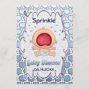 Baby Bawling Funny Sprinkle Baby Dusche Einladung