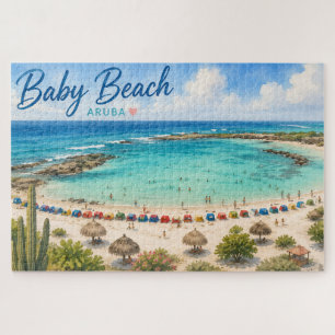Baby Beach Aruba Karibik Reise Souvenir Puzzle