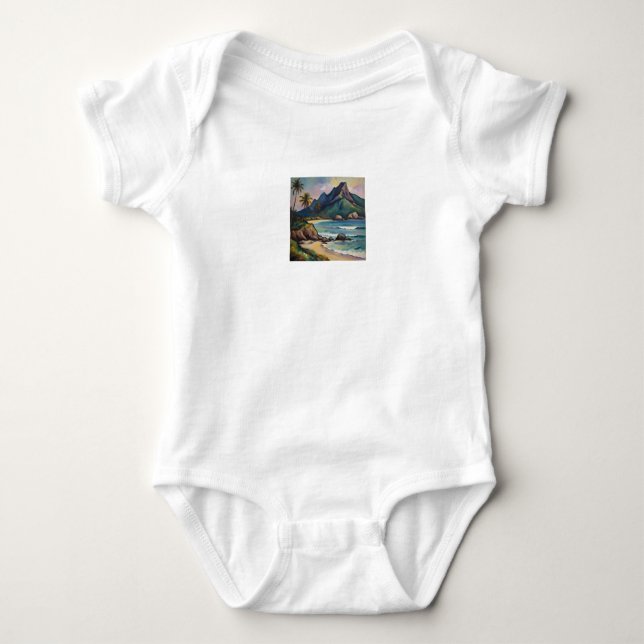 Baby Beach Bodysuit Baby Strampler (Vorderseite)
