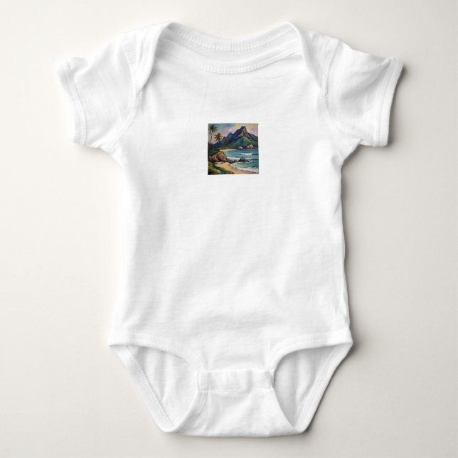 Baby Beach Bodysuit Strampler (Vorderseite)