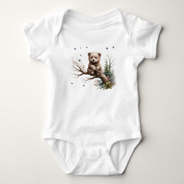Baby Bear auf einem Baby Baby Bodysuit Strampler (Vorderseite)