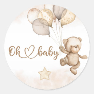 Baby Bear Baby Dusche Runder Aufkleber