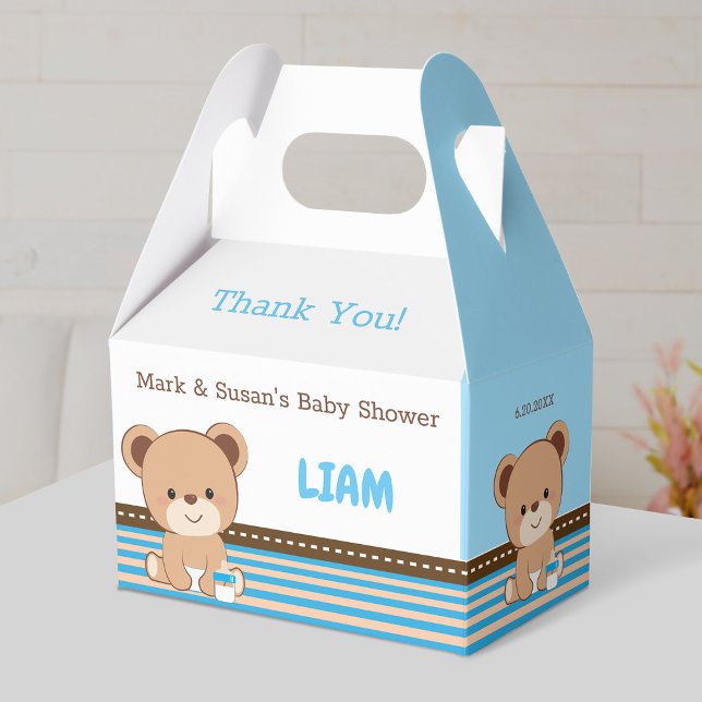 Baby Bear Baby Shower Gable Box - Boy Geschenkschachtel (Von Creator hochgeladen)