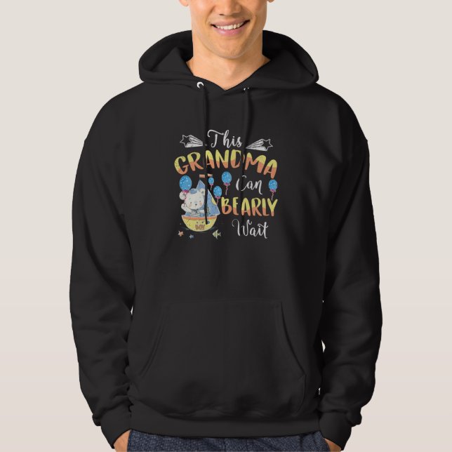 Baby Bear Baby Shower Theme Grandma Bearly Wait Ba Hoodie (Vorderseite)