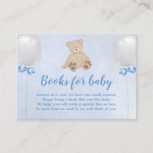 Baby Bear Balloons Bücher für Babyanfrage Begleitkarte