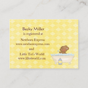 Baby Bear Bath Time Baby Showregisterkarten Begleitkarte