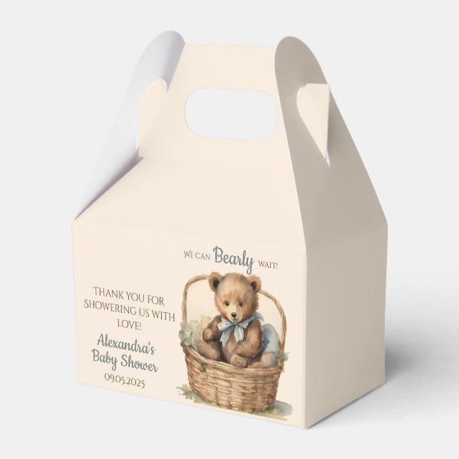 Baby Bear Bear Bearly Wait Boys Baby Dusche Geschenkschachtel (Vorderseite)