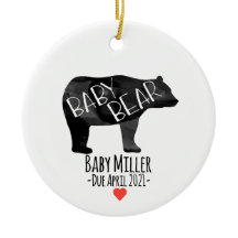 Baby Bear Birth Ankündigung Ornament