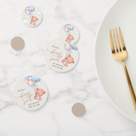 Baby Bear, Blue Balloons, erster Geburtstag Konfetti