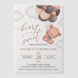 Baby Bear, Brauner Balloons, erster Geburtstag