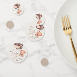 Baby Bear, Brauner Balloons, erster Geburtstag Konfetti