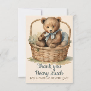 Baby Bear Cub Boys Babydusche Danke