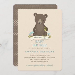 Baby Bear Cub Mama Bear Babydusche Einladung