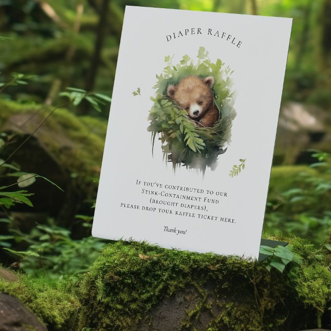 Baby Bear Diaper Raffle Sign Baby Dusche Sockelschild (Von Creator hochgeladen)