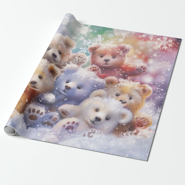 Baby Bear Digital Art Geschenkpapier (Ungerollt)
