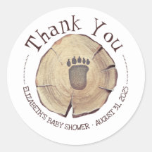 Baby Bear Foot Print Baby Dusche Vielen Dank