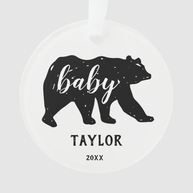 Baby Bear Forest Animal Holiday Ornaments Ornament (Vorderseite)