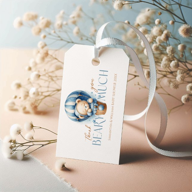 Baby Bear in Blue Hot Air Ballon Geschenkanhänger (Von Creator hochgeladen)